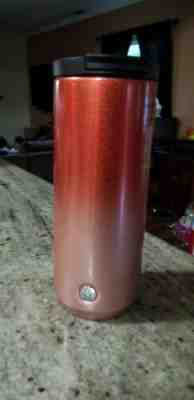 2019 Starbucks Vacuum Insulated Stainless Tumbler Rose Gold Ombre Shimmer 12 oz - Sold on eBay Dec, 25th 2019 for $40.00