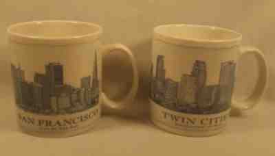 2 Starbucks Coffee Mug Twin Cities Minneapolis San Francisco Architecture Series - Sold on eBay Dec, 25th 2019 for $22.50