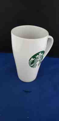 Starbucks Mug Tall White Ceramic Coffee Cup w/ Mermaid Logo 16oz 6"H - Sold on eBay Dec, 25th 2019 for $16.99