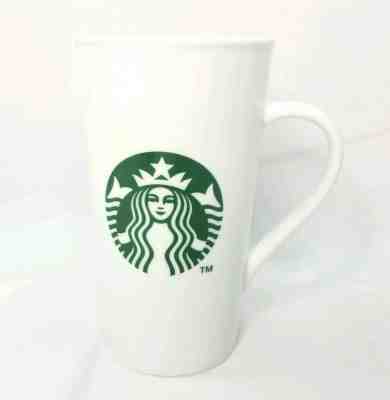 Starbucks Ceramic Siren Mermaid Logo Coffee Mug Cup 16oz White Tall EUC - Sold on eBay Dec, 25th 2019 for $18.98