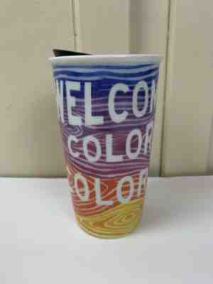 Starbucks Welcome Colorful Colorado Double Wall Ceramic Traveler Coffee Mug 12oz - Sold on eBay Dec, 25th 2019 for $32.98