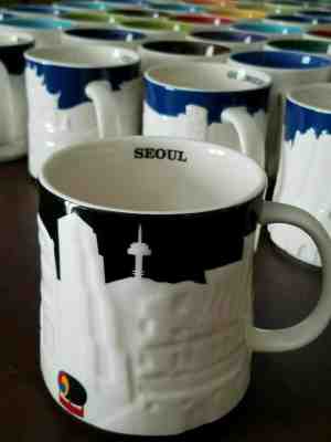 rare mugs Starbucks 2012 SEOUL Skyline City Relief Collector Series 16oz mug - Sold on eBay Dec, 25th 2019 for $44.99