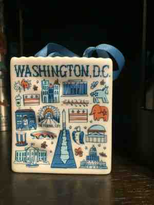 Starbucks 2019 Ceramic Christmas Holiday Ornament Tote Bag Washington DC Collect - Sold on eBay Dec, 25th 2019 for $18.85