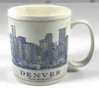 2008 Starbucks Denver Mile High City Skyline Collector 18oz Tea Coffee Mug Cup - Sold on eBay Dec, 25th 2019 for $19.99
