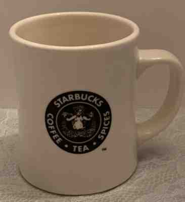 Starbucks Barista Mug 2002 Old and New Mermaid Logo from Original Seattle Store - Sold on eBay Dec, 24th 2019 for $24.99