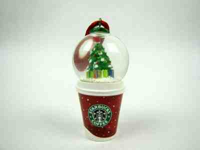 Rare Starbucks 2007 Holiday Snow Globe Ornament Red To Go Cup Christmas Tree - Sold on eBay Dec, 24th 2019 for $34.99