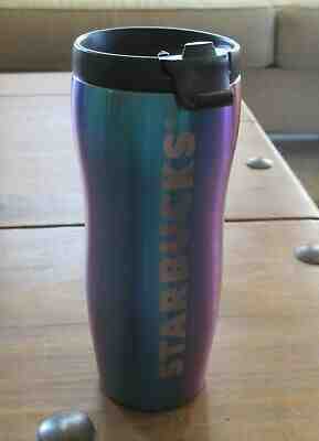Nice Starbucks '08 Blue / Purple Iridescent Stainless Steel Travel Tumbler (XS88 - Sold on eBay Dec, 24th 2019 for $24.95