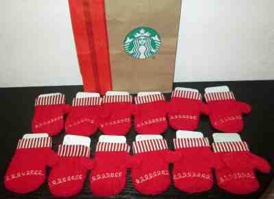LOT OF 12 STARBUCKS 2007 RED BOULCE KNIT MITTENS GIFT CARD HOLDERS NEW - Sold on eBay Dec, 24th 2019 for $19.99