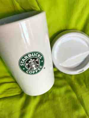 Big Size 8” Starbucks Large Ceramic Cookie Jar Canister W Lid Green Mermaid Logo - Sold on eBay Dec, 24th 2019 for $18.00