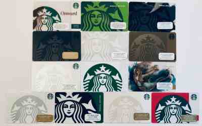 13x Starbucks SIREN Gift Card Lot 2010 - 2018 Special Editions, Braille, Onward - Sold on eBay Dec, 24th 2019 for $19.99