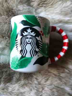 NEW 2019 Starbucks Christmas Holly Berry Leaf Candy Cane Coffee Mug Cup 12 Oz - Sold on eBay Dec, 24th 2019 for $22.99
