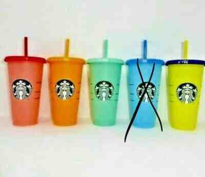 Starbucks color changing cold cup 24 oz 4 pack - Sold on eBay Dec, 24th 2019 for $24.50