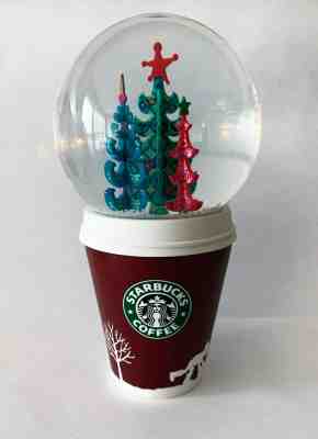 STARBUCKS 2006 Holiday Christmas Tree - Red "To Go" Cup Snow Globe - Sold on eBay Dec, 24th 2019 for $21.99