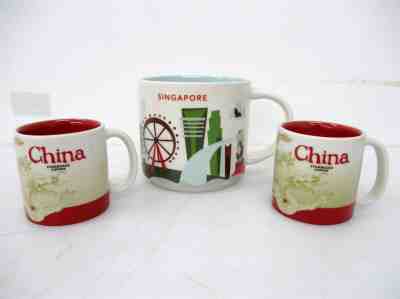 Lot of 3 Starbucks Mugs: 'You Are Here' Series Singapore & 2x China Demitasse - Sold on eBay Dec, 24th 2019 for $15.50