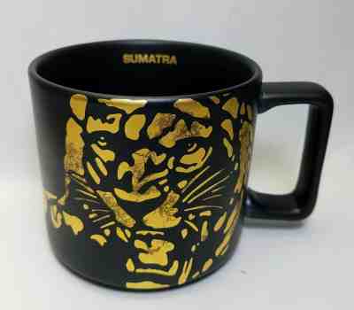 Starbucks Coffee 2016 Sumatra Tiger Gold/Black 14oz Ceramic Mug - Sold on eBay Dec, 24th 2019 for $18.99