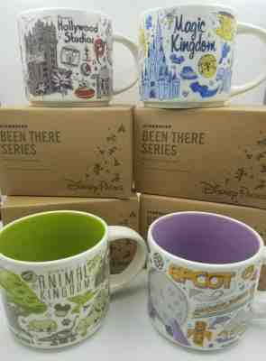 Set of 4 Disney Parks Starbucks Been There Series 14oz Collectible Mugs NIB! - Sold on eBay Dec, 24th 2019 for $124.95