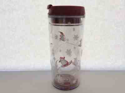 Starbucks 2007 Tumbler Travel mug Penguin and Snowflake Holiday - Sold on eBay Dec, 24th 2019 for $15.99