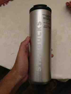 NEW Starbucks Holiday 2019 Silver Glitter 16oz Stainless Steel Logo Tumbler - Sold on eBay Dec, 24th 2019 for $25.00