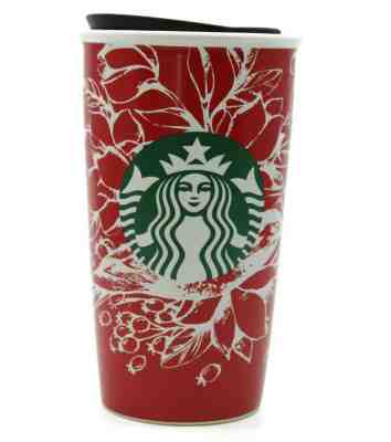 2016 Starbucks Coffee Holiday Green Mermaid Red Bird Travel Mug Traveler 6" U15 - Sold on eBay Dec, 24th 2019 for $18.71