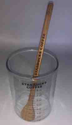 Starbucks Coffee 8oz Glass Measuring Cup With Bamboo Spoon - Sold on eBay Dec, 24th 2019 for $19.99