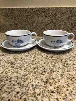 Set of 2 Starbucks Cherub Coffee Cup and Saucer 1994 Rosanna Imports - Sold on eBay Dec, 23rd 2019 for $22.99