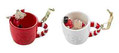 Starbucks Korea 2019 Bear in Red & White Cup Ornament Set - Sold on eBay Dec, 23rd 2019 for $45.00