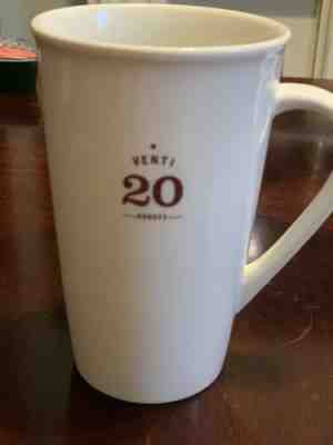 Starbucks 2010 Venti 20 Ounces White Tall Ceramic 20oz Coffee Latte Mug Cup EUC - Sold on eBay Dec, 23rd 2019 for $17.99