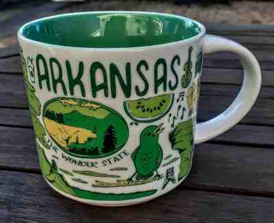 Starbucks 2018 BEEN THERE SERIES Arkansas 14 oz Coffee Mug Excellent! No Box - Sold on eBay Dec, 23rd 2019 for $23.49