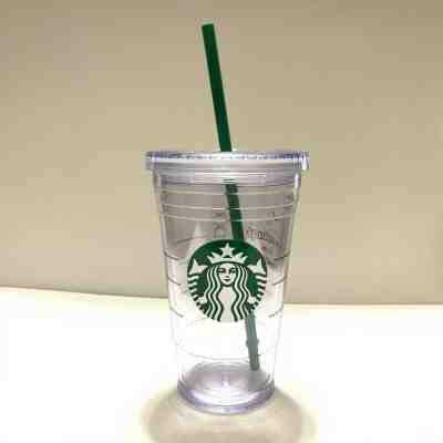 Starbucks tumbler Clear Greetings From Sunny Florida Complete w/straw,lid. 16 oz - Sold on eBay Dec, 23rd 2019 for $18.00