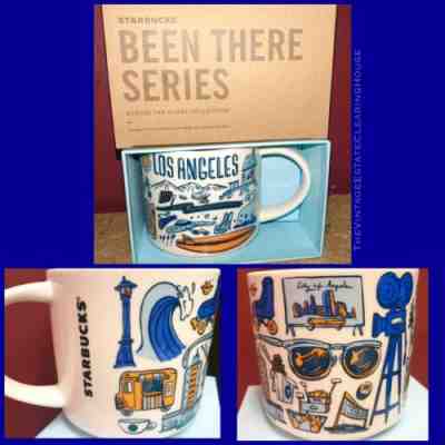 NWT Starbucks Los Angeles BEEN THERE MUG 14 Oz Blue & Gold LIMITED EDITION 2018 - Sold on eBay Dec, 23rd 2019 for $19.95