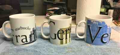 3 STARBUCKS MUGS / FRANCE - GERMANY - VENEZIA / 2002 / BARISTA SERIES / NICE - Sold on eBay Dec, 23rd 2019 for $19.95