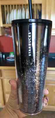 Starbucks 2019 Holiday Limited Edition Black Cascading Glitter Tumbler 24ozVenti - Sold on eBay Dec, 23rd 2019 for $23.00