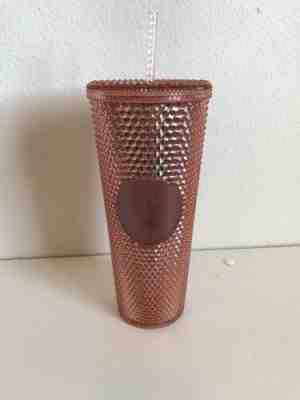 Starbucks 2019 Rose Gold Pink Radiant Iridescent Sparkling Jeweled 24oz Tumbler - Sold on eBay Dec, 23rd 2019 for $41.00
