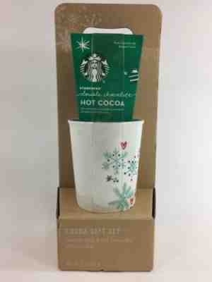 STARBUCKS Cocoa Gift Set w/ Ceramic Snowflake Mug + Double Chocolate Cocoa Mix - Sold on eBay Dec, 23rd 2019 for $15.99