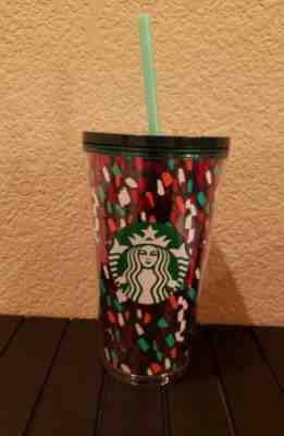 STARBUCKS Confetti Cup Cold Cup Acrylic Tumbler HOLIDAY 2019 16 oz Christmas - Sold on eBay Dec, 23rd 2019 for $27.95