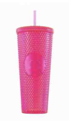 NEW WINTER CHRISTMAS 2019 STARBUCKS NEON PINK STUDDED TUMBLER CUP 24oz HOLIDAY - Sold on eBay Dec, 23rd 2019 for $29.99