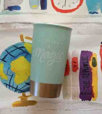 NEW Starbucks Coffee is Magic Ceramic Tumbler 12 fl oz Travel Mug Tiffany Blue  - Sold on eBay Dec, 23rd 2019 for $24.99
