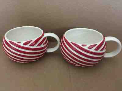 2 Starbucks Coffee Christmas Mug Candy Cane 2013 Red White Stripe 12 oz Holiday - Sold on eBay Dec, 23rd 2019 for $19.99