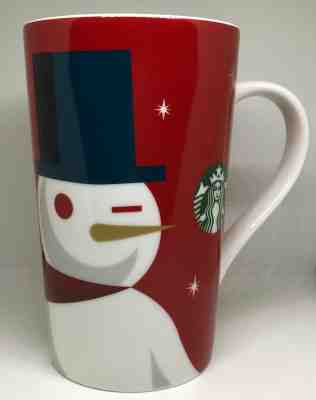 2012 Starbucks Winking Snowman Christmas Coffee Cup Holiday Red Mug Tall 16oz - Sold on eBay Dec, 23rd 2019 for $19.99