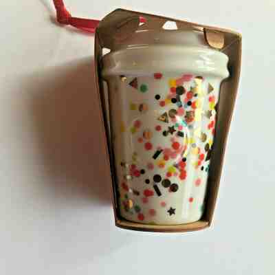 Starbucks 2015 Gold Confetti Christmas Ornament Dot Collection Ceramic Mug * NEW - Sold on eBay Dec, 23rd 2019 for $19.88