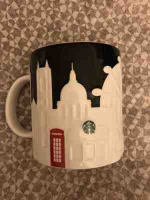 STARBUCKS Coffee Mug Cup LONDON RELIEF COLLECTOR SERIES 16 Oz Black & White - Sold on eBay Dec, 23rd 2019 for $39.99