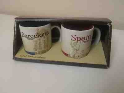 Starbucks Coffee 2011 Barcelona Set of Two Mugs, Coffee/Espresso 3 fl oz size - Sold on eBay Dec, 23rd 2019 for $31.99