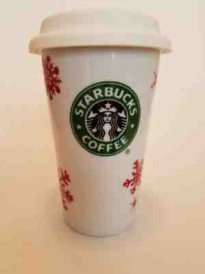 Starbucks 2010 red snowflake tumbler/travel mug - Free Shipping! - Sold on eBay Dec, 23rd 2019 for $15.99