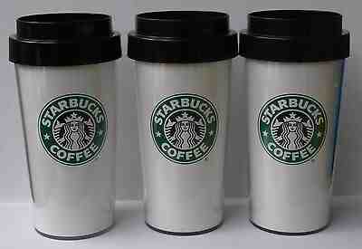 Starbucks Coffee Travel Tumbler x3  Older Logo Siren Mermaid Thermoserv - Sold on eBay Dec, 23rd 2019 for $24.99