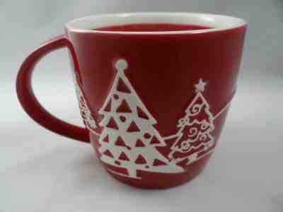 Starbucks Red Holiday Christmas Mug 2007 with Penguins Trees & Snowflakes - Sold on eBay Dec, 22nd 2019 for $18.00