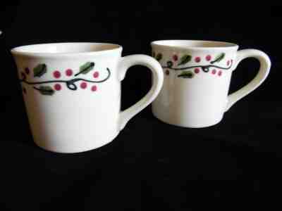 Hartstone Starbucks Set of 2 Christmas Holly Berry Coffee Tea Mug  - Sold on eBay Dec, 22nd 2019 for $34.50