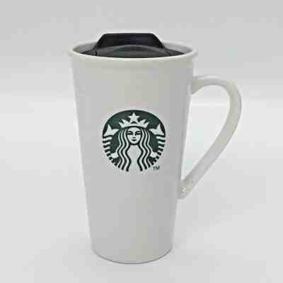 New STARBUCKS Large 16 oz Travel Coffee Mug Tumbler w Lid Mermaid Siren Ceramic  - Sold on eBay Dec, 22nd 2019 for $27.00
