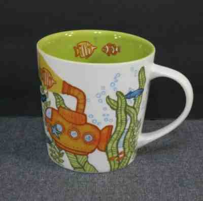 Starbucks 2010 Coffee Cup Mug Ocean Scene Submarine Whale Turtle Porcelain - Sold on eBay Dec, 22nd 2019 for $17.99