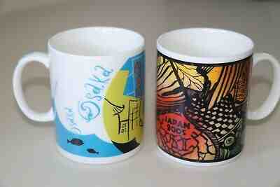 STARBUCKS 2004 2005 OSAKA & JAPAN - 2 RARE VINTAGE PORCELAIN MUGS MADE IN JAPAN - Sold on eBay Dec, 22nd 2019 for $36.00