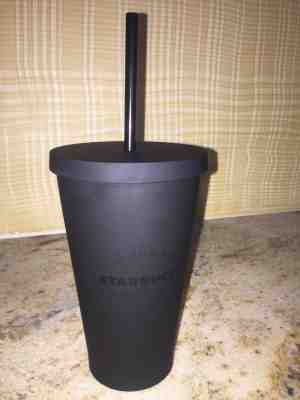 Starbucks 2016 New Matte Black Cold Cup Travel Tumbler,16 oz - Sold on eBay Dec, 22nd 2019 for $34.95